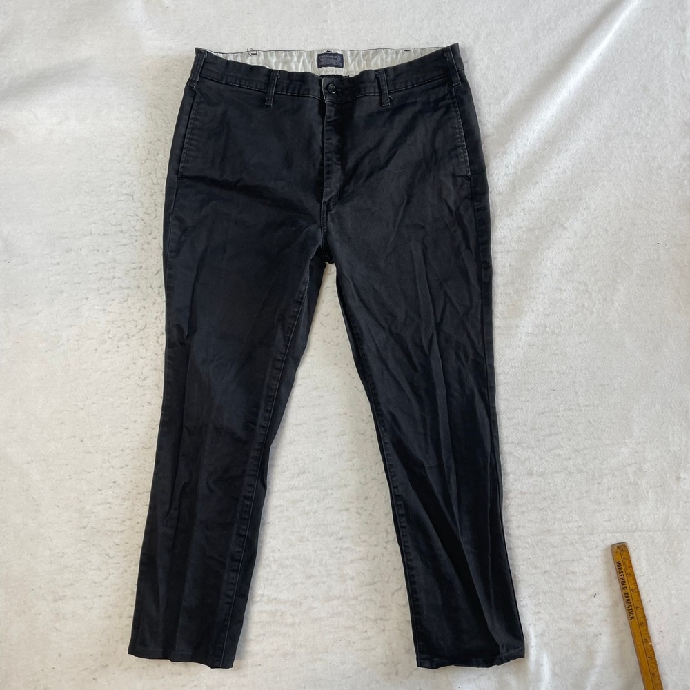 Levi Strauss & Co Chino Pants Mens 36x30 Black Slim Fit Tapered Leg Stretch